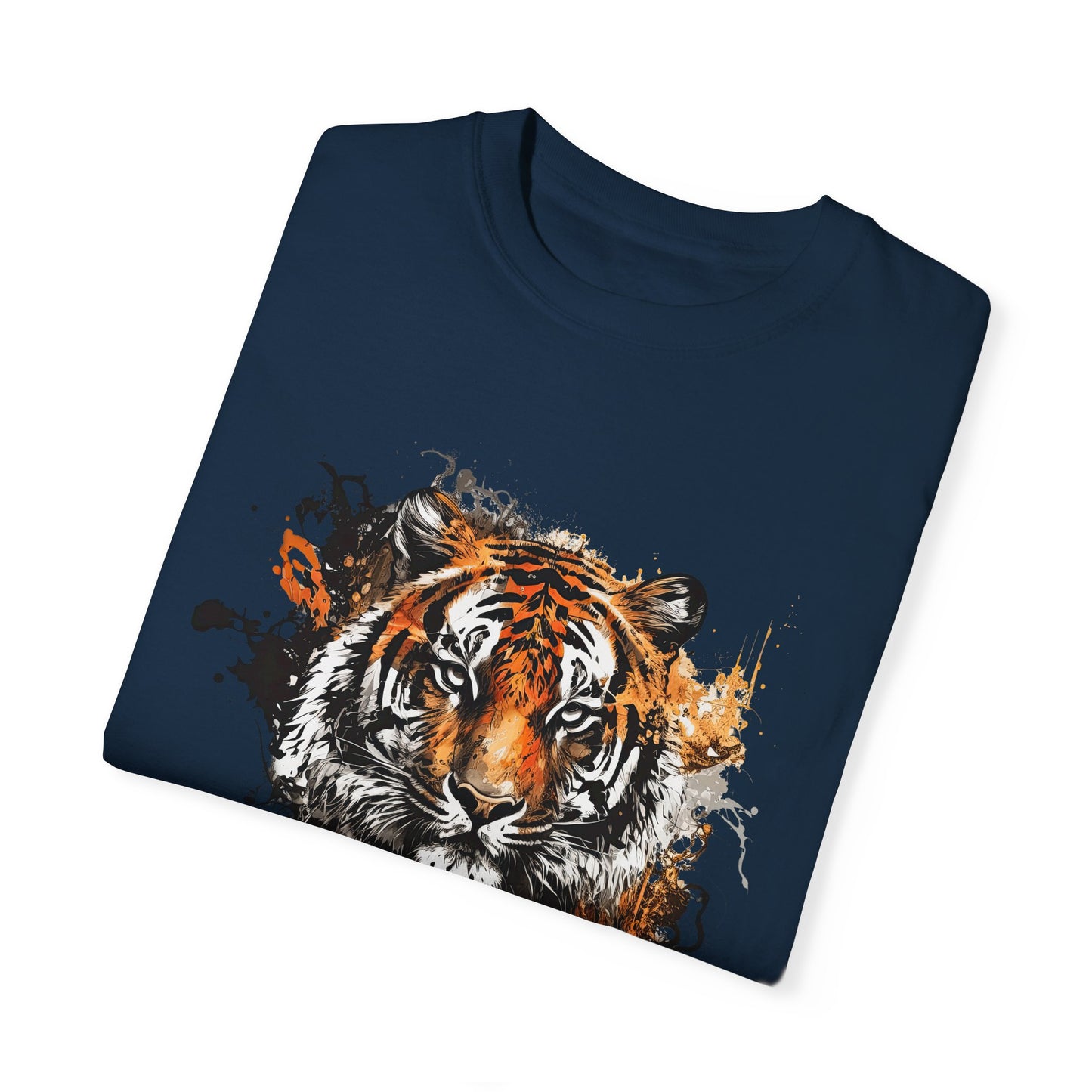 An abstract depiction of a tiger with vibrant colours Unisex T-Shirt