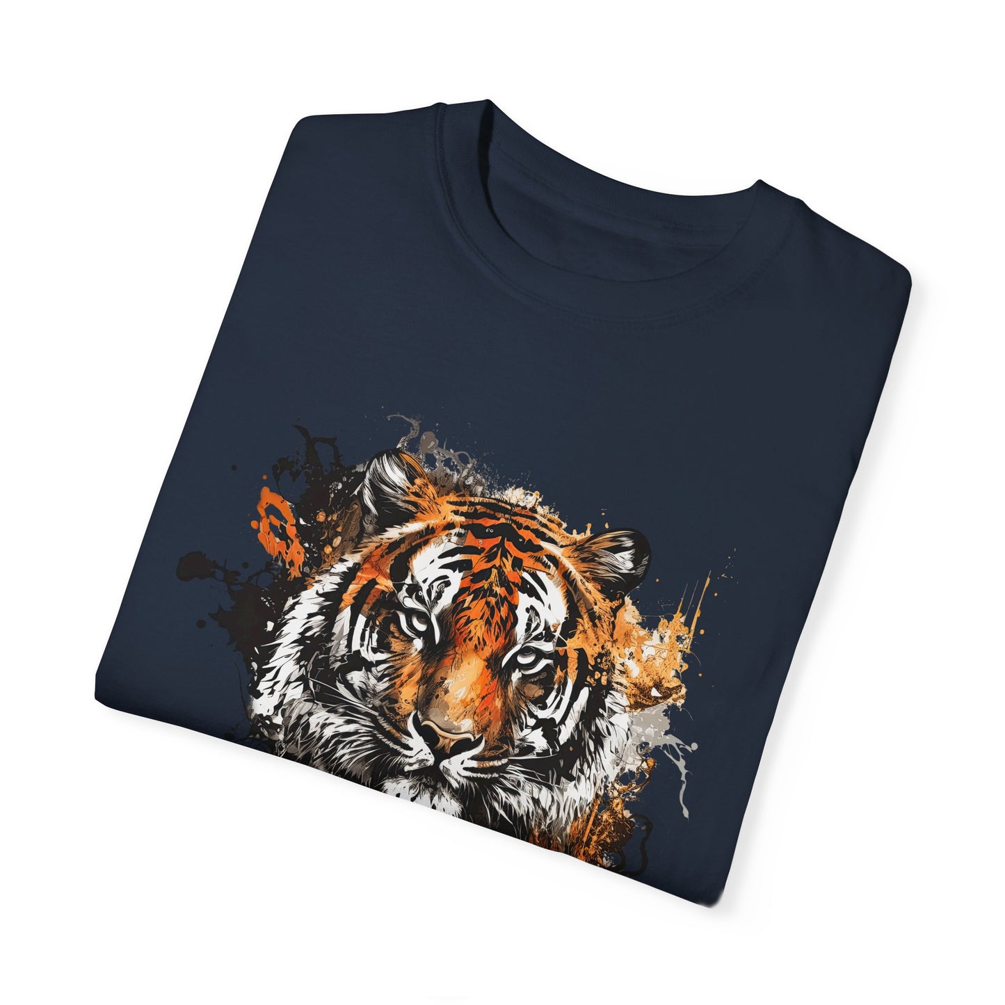 An abstract depiction of a tiger with vibrant colours Unisex T-Shirt