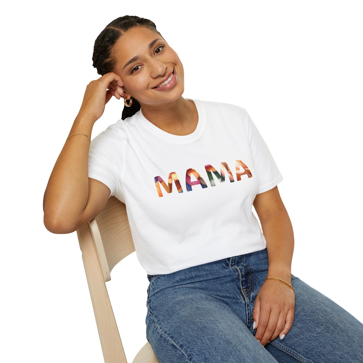 Mama Floral T-Shirt — Colorful Watercolor Mom Tee