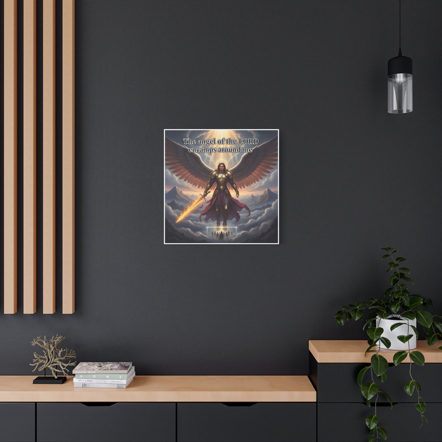 Angel Print Inspirational Wall Art Canvas — Christian Home Decoration, Unique Motivational Gift