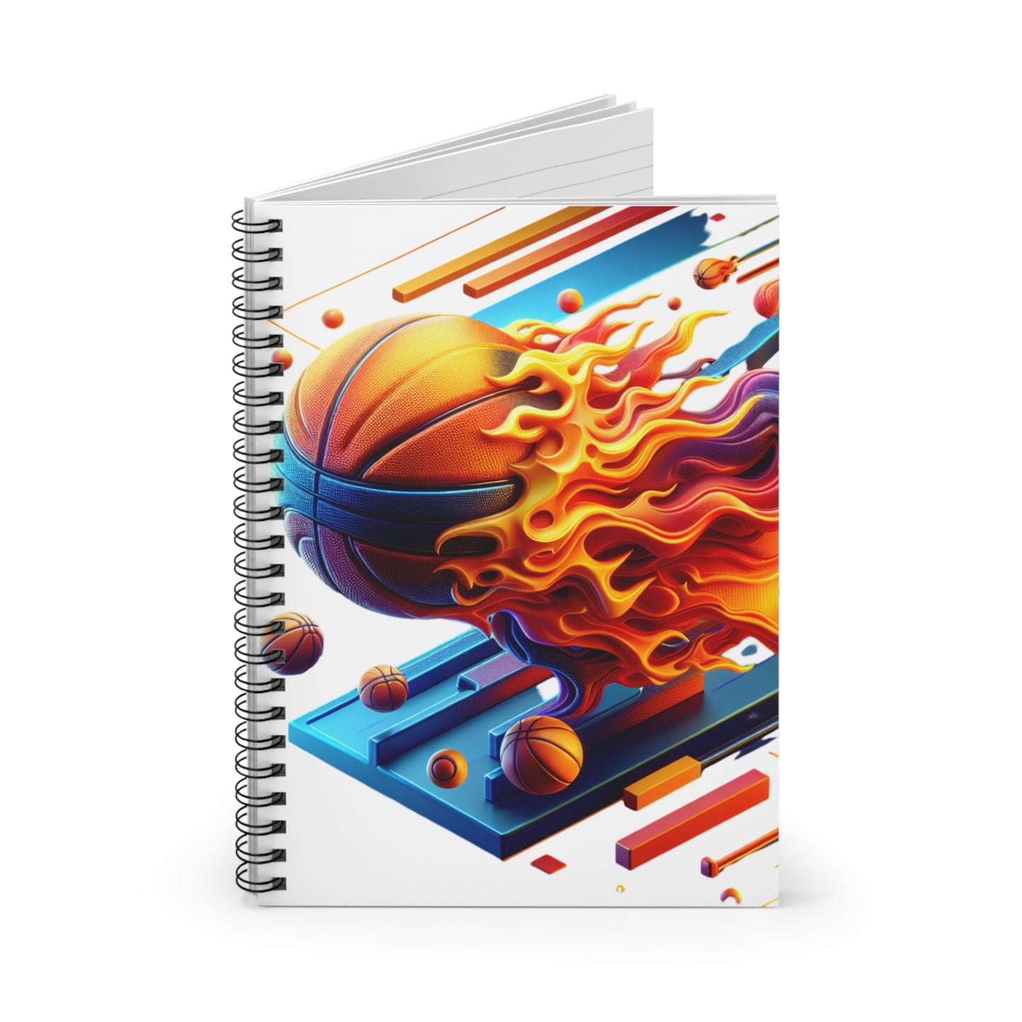 Dynamic Basketball Spiral Notebook