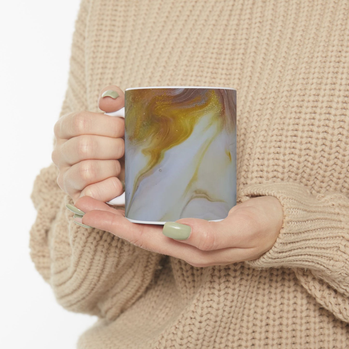 Elegant Marble Ceramic Mug - Perfect for Coffee Lovers