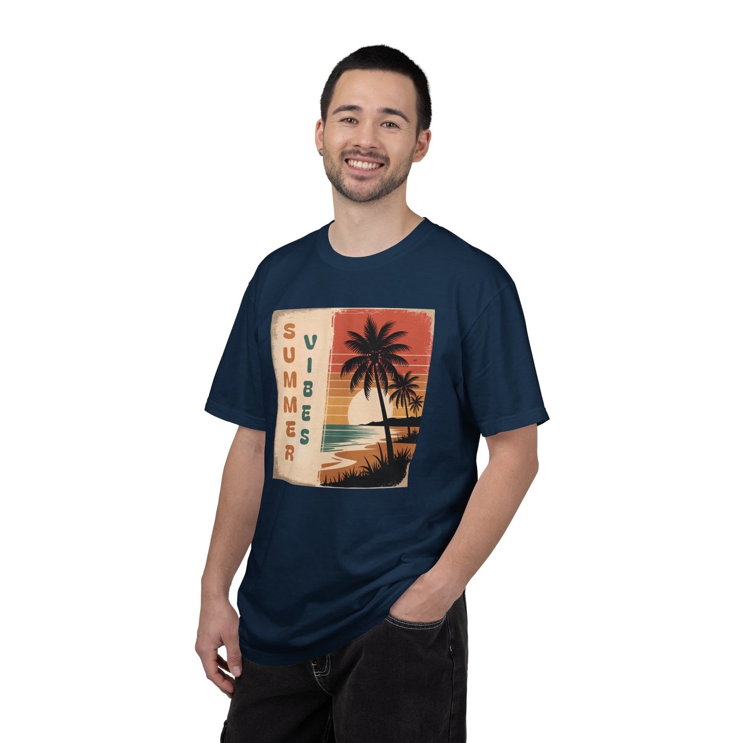 Summer Vibes T-Shirt — Retro Beach Palm Graphic Tee