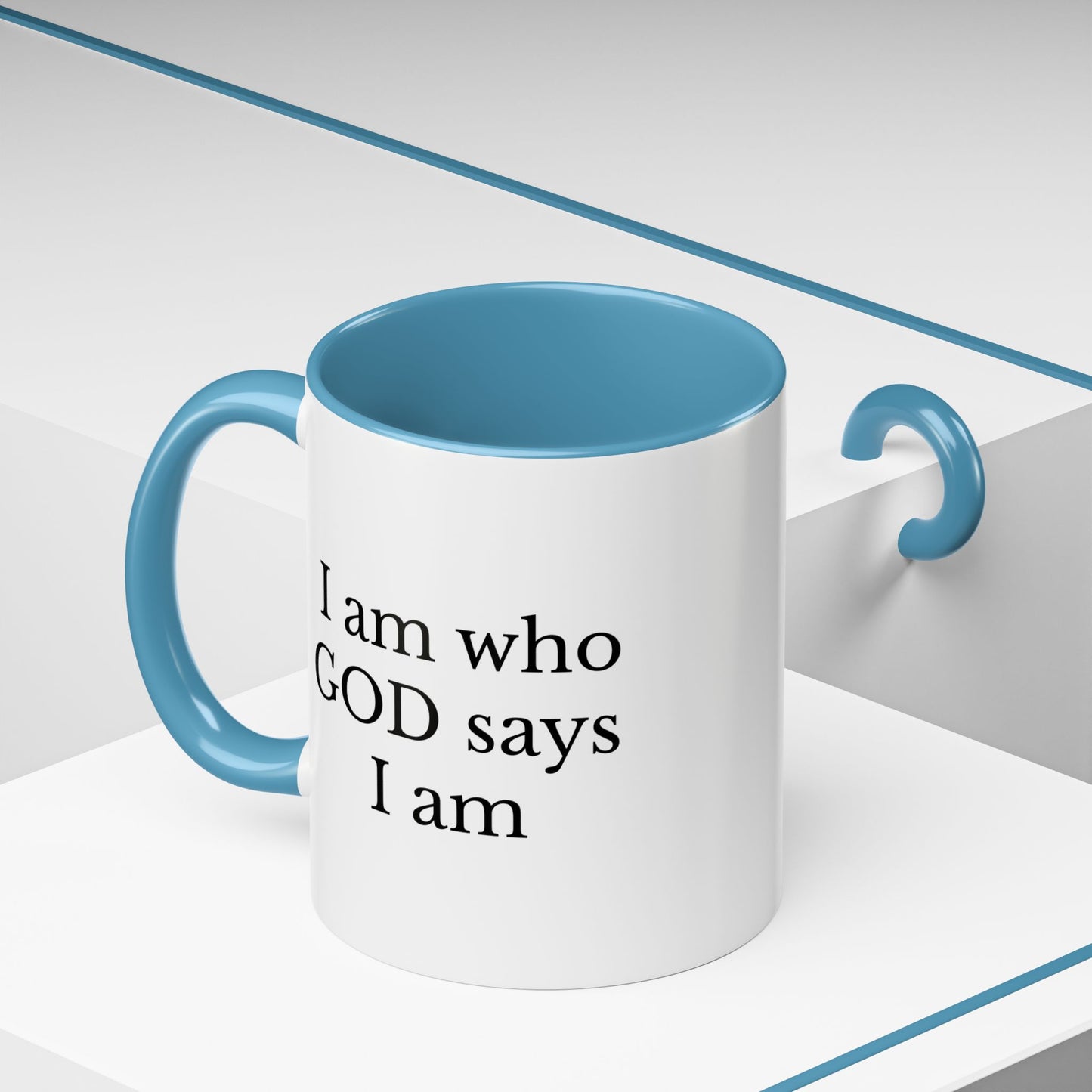 I AM WHO GOD SAYS I AM - Accent Coffee Mug (11, 15oz)