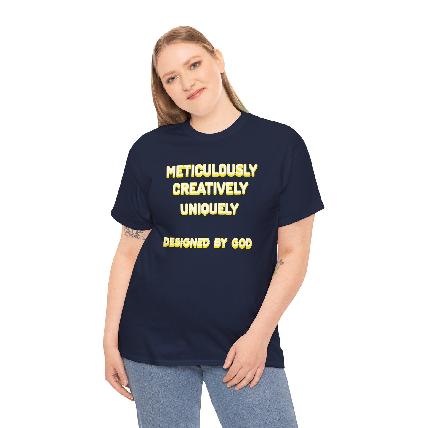 Unisex Heavy Cotton Tee - Designed by God - Creative & Unique Design