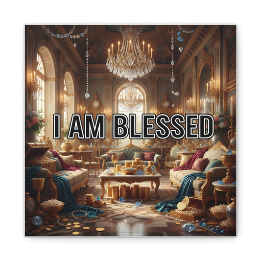 Blessed Canvas Wall Art, Inspirational Home Decor, Motivational Wall Art, Spiritual Decoration, Unique Artwork for Living Room, Office Wall