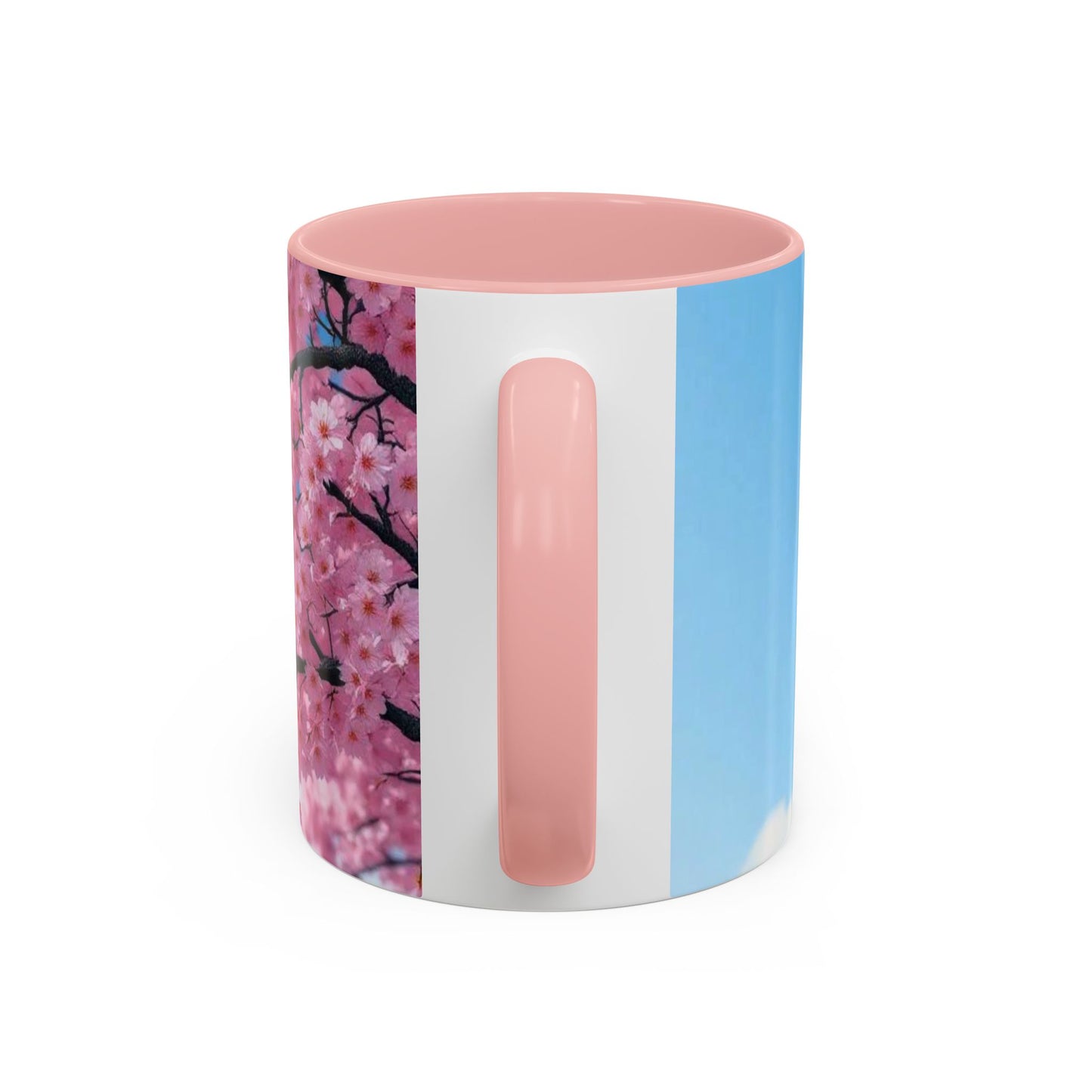 Cherry Blossom Accent Coffee Mug – Pink Sakura Floral 11/15oz