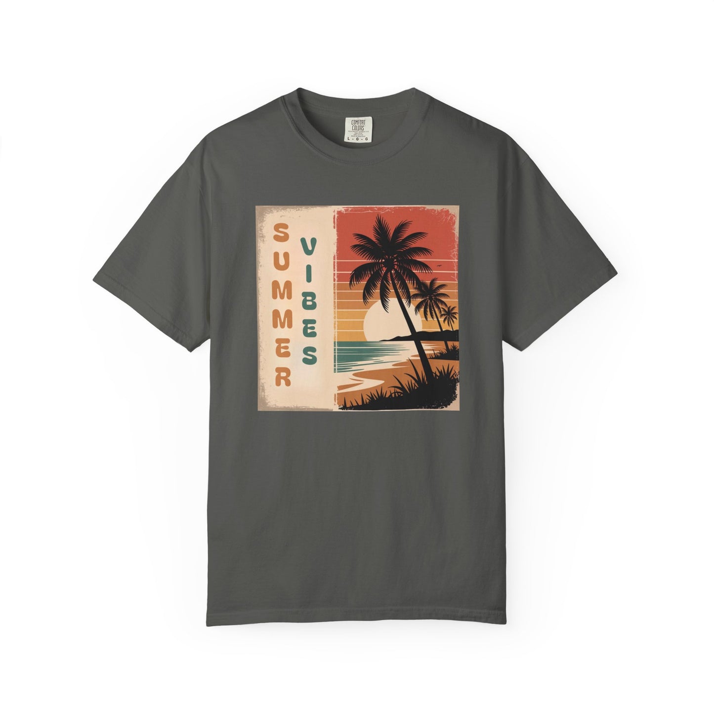 Summer Vibes T-Shirt — Retro Beach Palm Graphic Tee