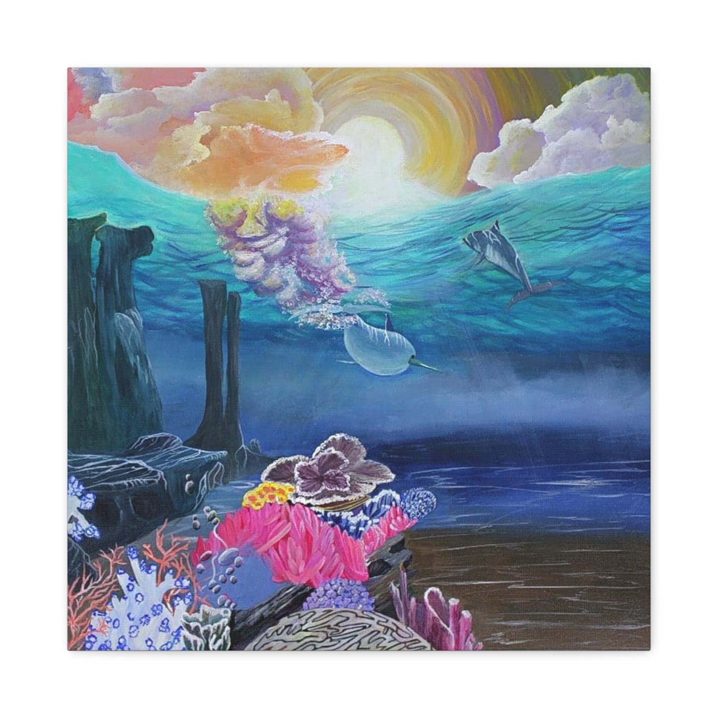 Underwater Coral Reef Canvas Art - Stretched Wall Decor