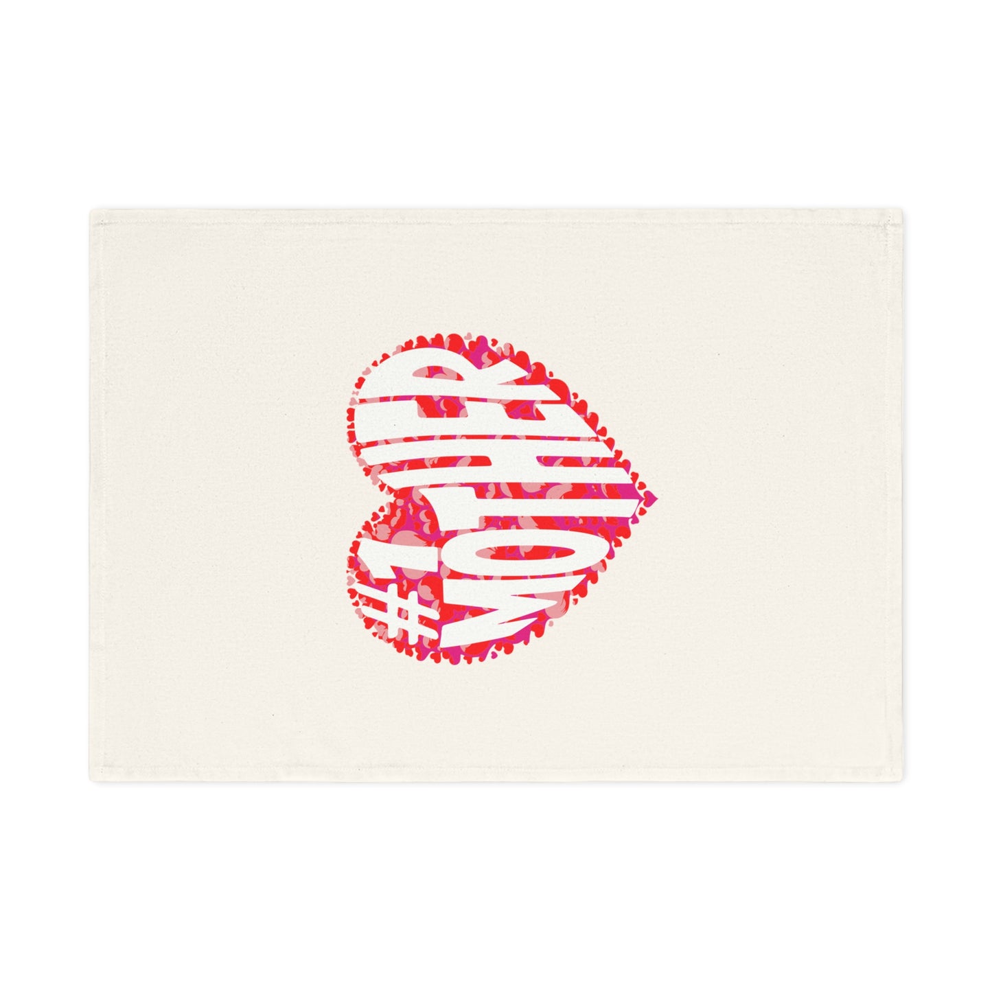 #1 Mother Cotton Tea Towel - Heart Design, Perfect Gift for Mom