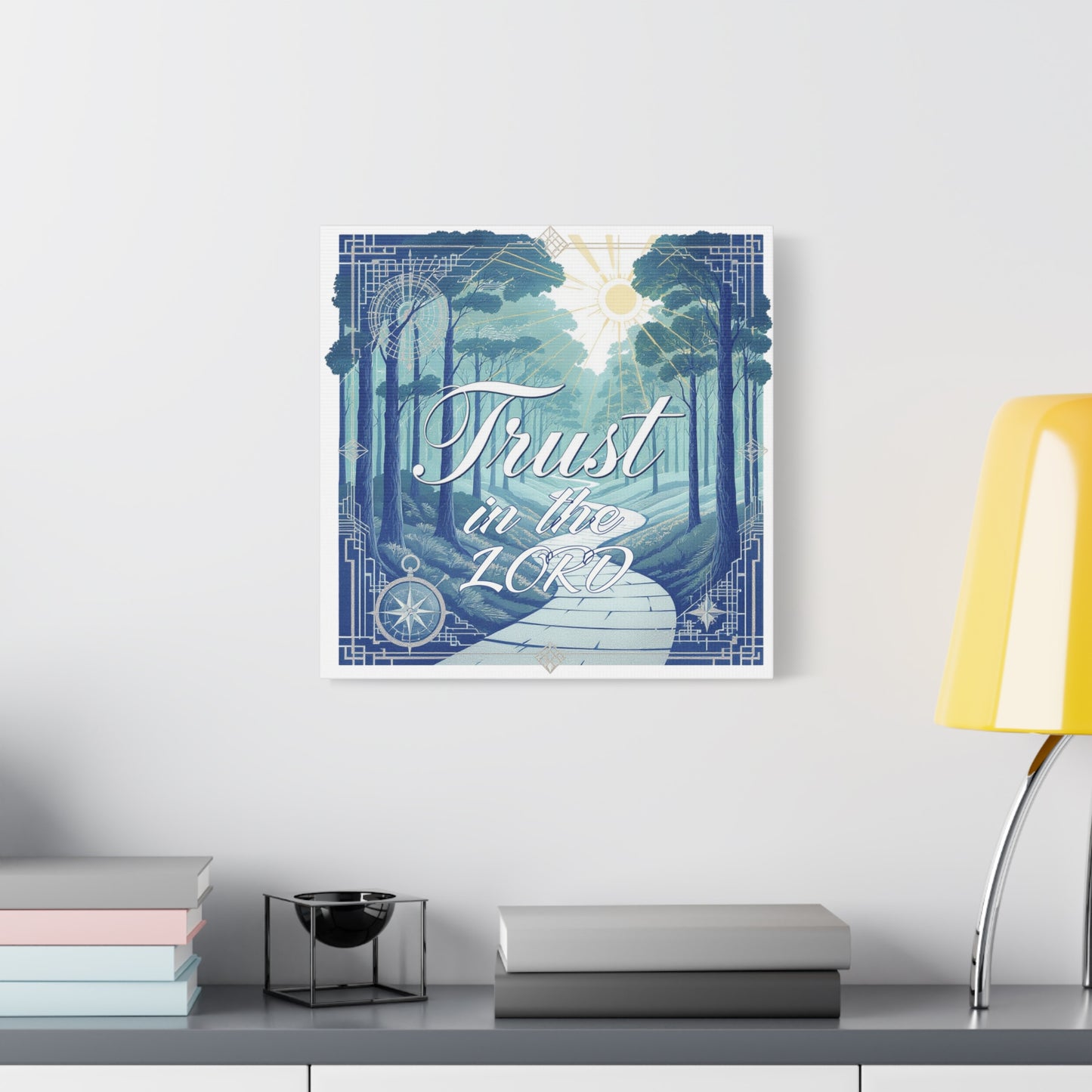 Inspirational Canvas Print, Motivational Wall Art, Trust in the Lord Decor, Nature Themed Home Decor, Christian Gift, Uplifting Wall Art