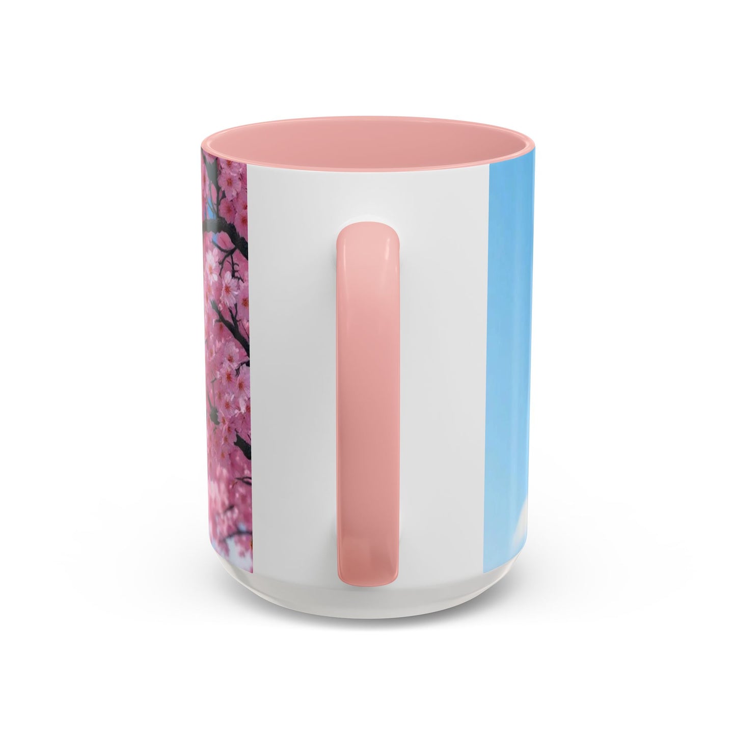 Cherry Blossom Accent Coffee Mug – Pink Sakura Floral 11/15oz