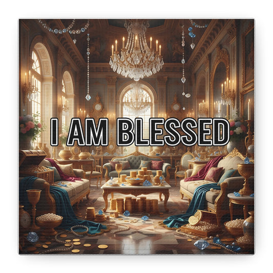 Blessed Canvas Wall Art, Inspirational Home Decor, Motivational Wall Art, Spiritual Decoration, Unique Artwork for Living Room, Office Wall