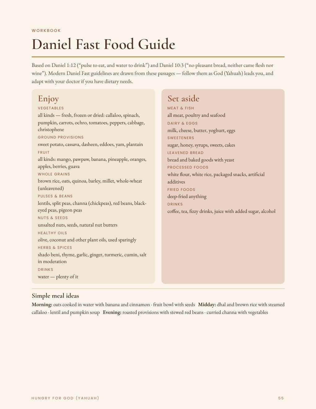 Hungry for God (Yahuah) — A Biblical Fasting Workbook
